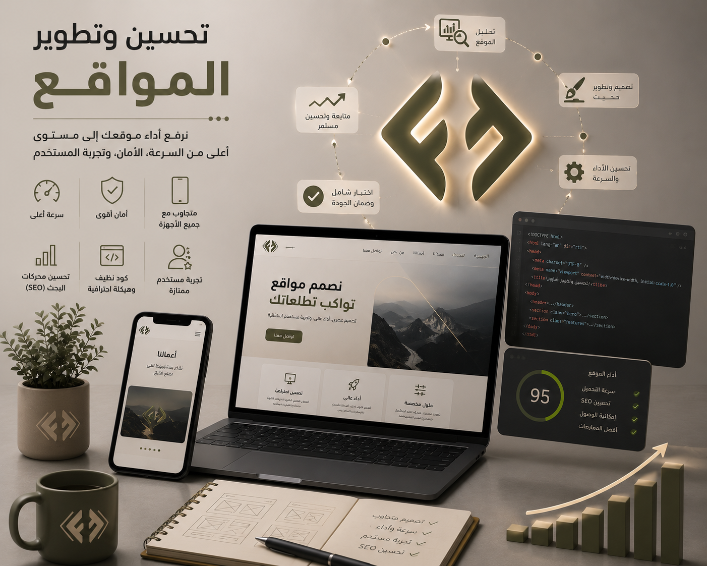 تحسين وتطوير المواقع